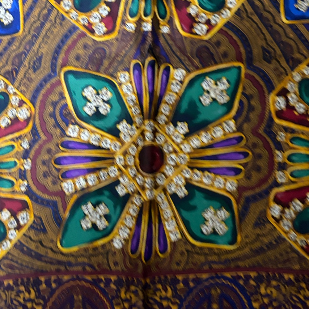 Chanel Silk Scarf Jewel Tone Design - Picture 7 of 10